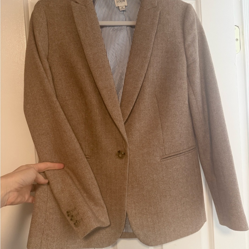 J. Crew Women’s Tan herringbone Blazer